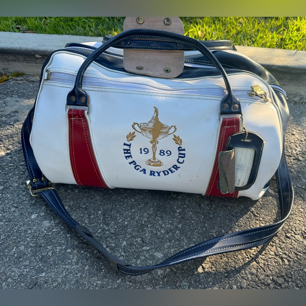 1989 Vintage Duffle Bag by Ron Miller - Golfer Collectible for PGA Ryder Cup